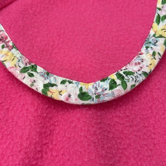 Vintage Babycrest Fleece Winter Pink Floral Baby Walksuit Jumpsuit 12M - Picture 6 of 13